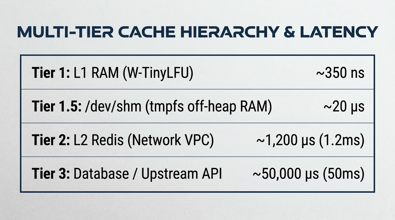 Caching Tiers Latency Hierarchy